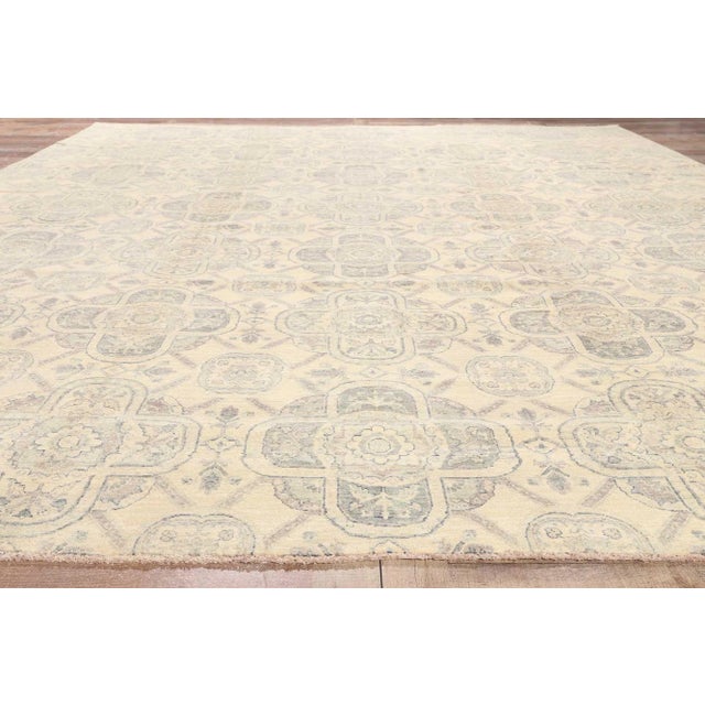 Beige Vintage Modern Transitional Area Rug - 11'08 X 14'04 For Sale - Image 8 of 10