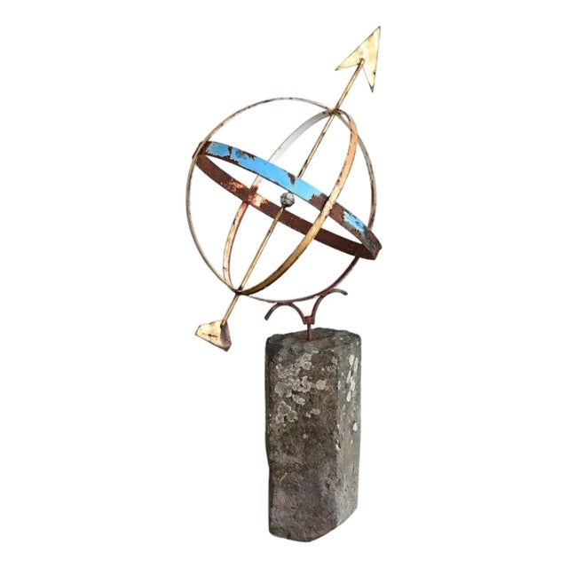 English 19th Century Garden Armillary Sphere on Column For Sale