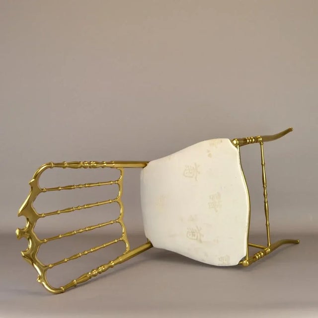 Italian Brass Chair Model Chiavari ,1950s For Sale - Image 4 of 8