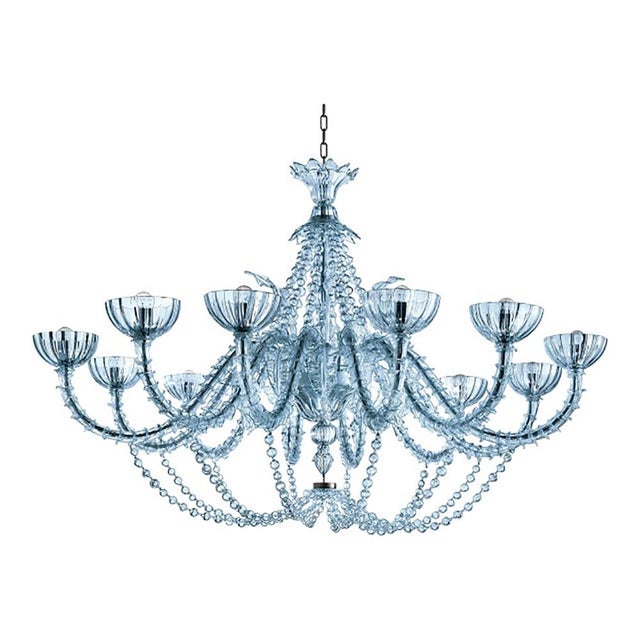 Teal Turquoise Cà Rezzonico Murano Glass Chandelier by Simoeng For Sale - Image 8 of 8