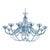 Teal Turquoise Cà Rezzonico Murano Glass Chandelier by Simoeng For Sale - Image 8 of 8