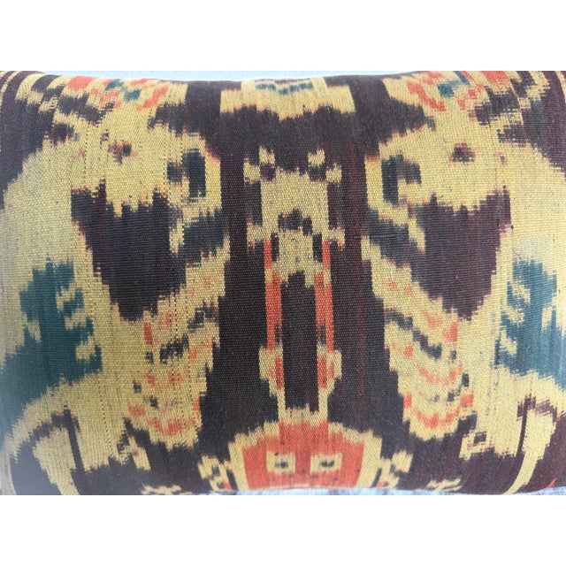 19th Century Circa 1850 Antique Ikat Pillow For Sale - Image 5 of 7