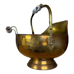 Brass Fireplace Scuttle Bin