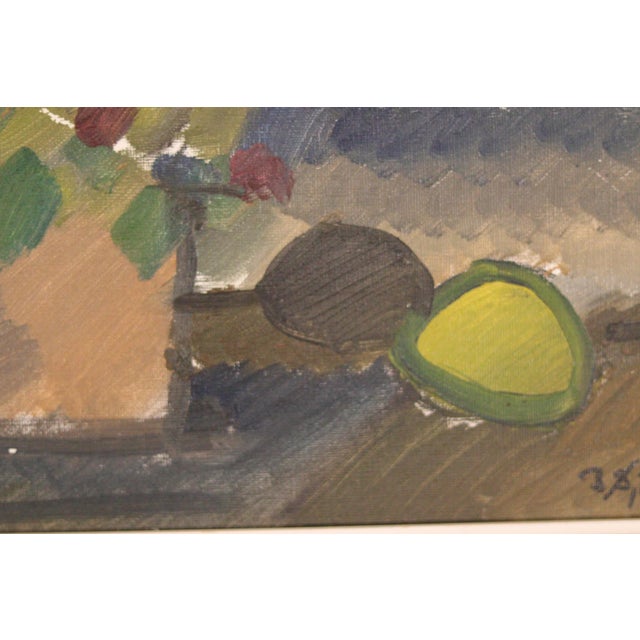 B. Sjööberg, Flower Motif, 1950s, Oil on Canvas, Framed For Sale - Image 8 of 18