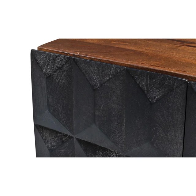 Wood Modern Architectural Sideboard For Sale - Image 7 of 12