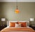 Murano Art Glass Looped Abstract Orange White Pendant Light For Sale In New York - Image 6 of 18