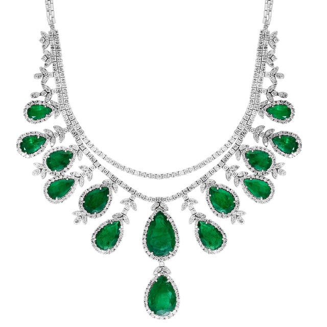 GIA Certified Zambian Natural Emerald and Diamond Suite GIA Report # 5234396120, Natural Beryl , Emerald , Zambia , F2 75...