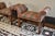 English Mid 20th Century Chippendale Style Mahogany Hall Benches in Plaid Wool - A Pair For Sale - Image 3 of 7