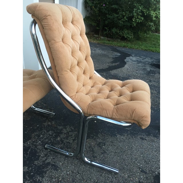 1970s Vintage Daystrom Chrome Canteliever Chairs Set of 4 Chairish