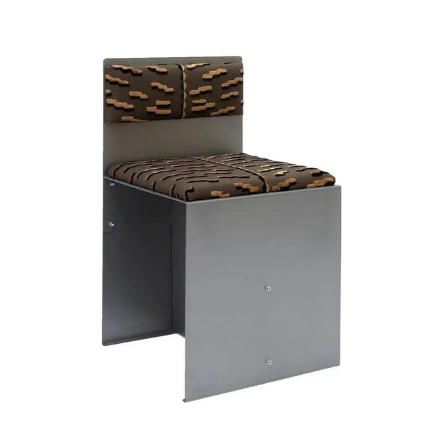 Object 086 chair by ng design dimensions: w 45 x d 45 x h 77 cm materials: steel, dedar tiger beat also available: all of...