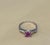 1 Ct Round Pink Sapphire 2 Baguettes Diamond in Platinum Ring, Estate For Sale - Image 14 of 18