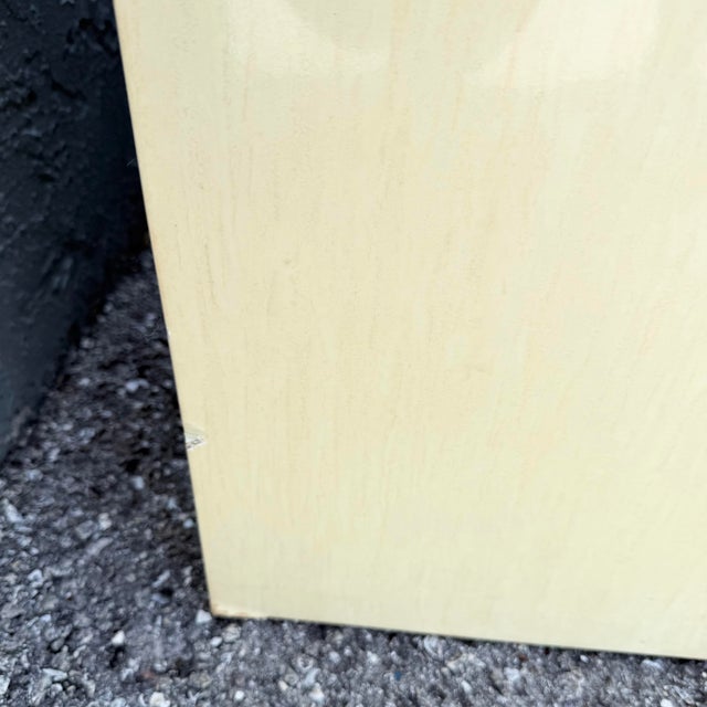 Postmodern Cream Woodgrain Finished Sawtooth Wave Credenza For Sale - Image 11 of 12