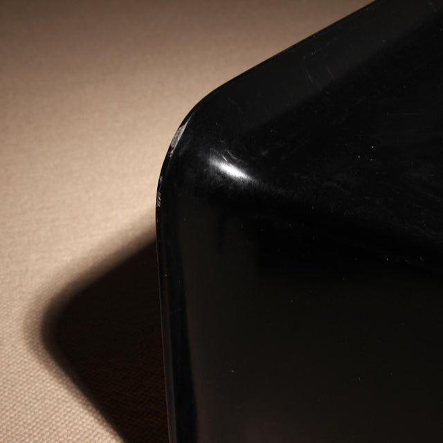 Plastic Black Fiberglass Coffee Table from Rosenthal, Germany, 1970s For Sale - Image 7 of 11