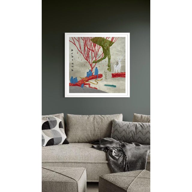 Contemporary The Farewell by Steve Moors, 38"x38" Framed For Sale - Image 3 of 12