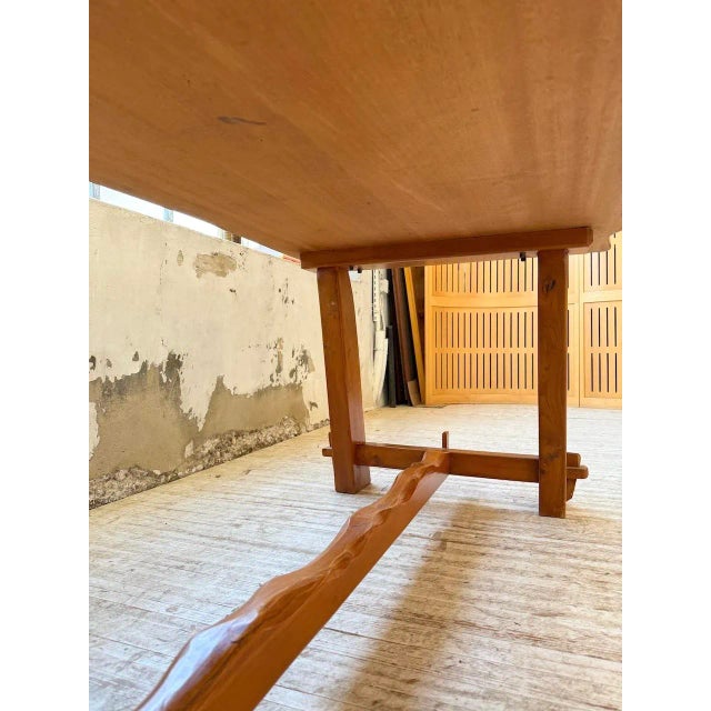 Aranjou Farmhouse Table in Blond Elm, 1950s For Sale - Image 14 of 18