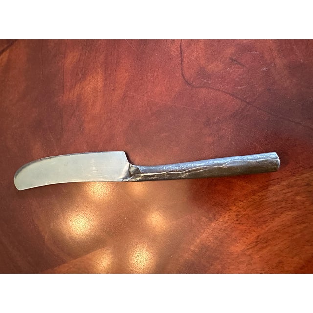 Modern 1980s Bob Patino Forged Steel Flatware Set– 6 Place Settings- 36 Pieces For Sale - Image 3 of 12