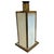 Chic 1970s Mid-Century Modern White Lucite and Brass Italian Table Lamp Illuminate your space with the sophisticated glow...