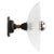 Metal Holophane Glass, Cast Iron, and Brass Wall Lamp For Sale - Image 7 of 7