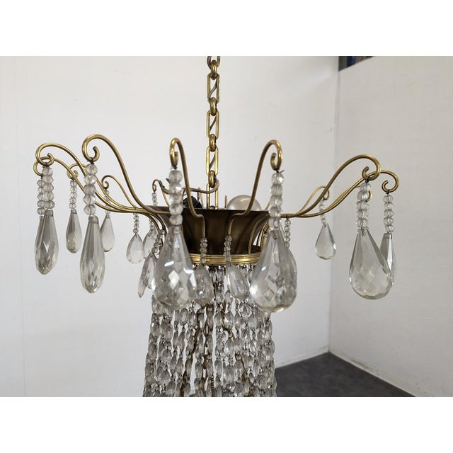 Hot Air Balloon Chandelier with Pendants and Bronze Frame For Sale - Image 3 of 9
