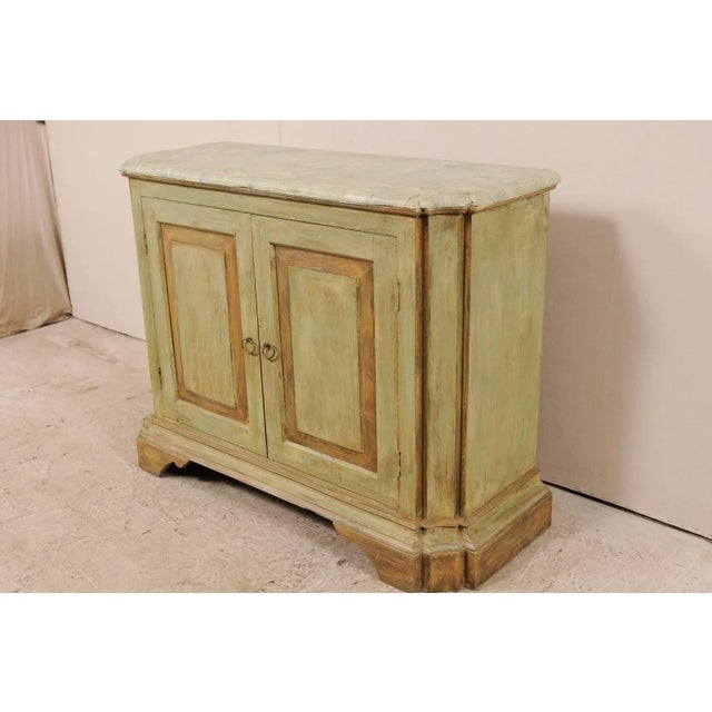 Vintage Italian Style Two-Door Painted Wood Buffet For Sale In Atlanta - Image 6 of 10