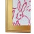 Shabby Chic Framed Abstract Pink & White Bunny Linen Fabric Textile With Antiqued Gold Wood Frame For Sale - Image 3 of 4