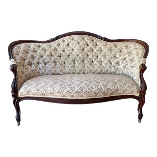 Late 19th Century Upholstered Settee For Sale