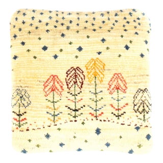 Fine Hand Knotted Persian Gabbeh Pillow For Sale