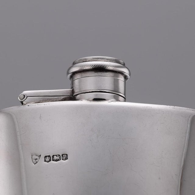 Silver Vintage 20th Century English Silver Hip Flask, Sheffield, 1932 For Sale - Image 8 of 11