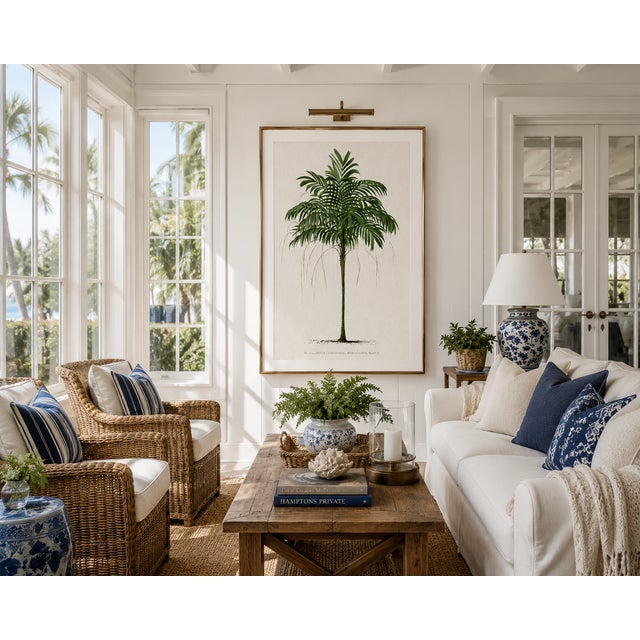 Royal Palm Study, Vintage Botanical Art Print Reproduction, 32" X 48" For Sale - Image 4 of 10