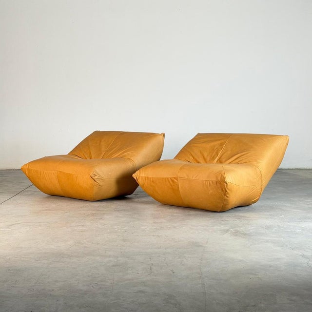 Papillon Lounge Chairs in Cognac Leather by Guido Maria Rosati for Giovannetti, 1972, Set of 2 For Sale - Image 4 of 18
