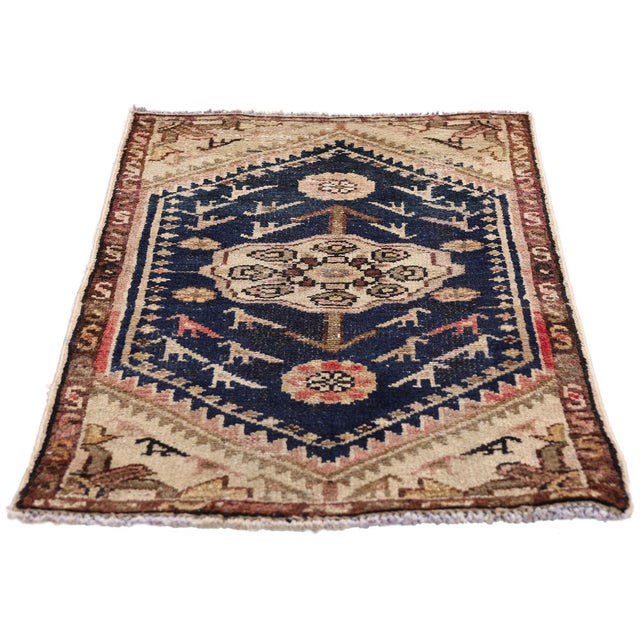 Tribal Antique Persian Hamadan Rug, 01'06 X 02'08 For Sale - Image 3 of 10