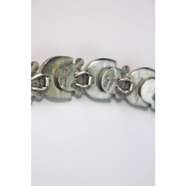 Mexican 1950s Antonio Pineda Modernist Mexico Sterling Onyx Parure Jewelry Set - 4 Pieces For Sale - Image 3 of 10