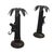 Bring a touch of whimsical sophistication and tropical charm to your space with this captivating pair of vintage cast...