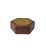 Asian Oriental Hexagonal Red Color Lohans Monks Drawing Accent Box For Sale - Image 3 of 7