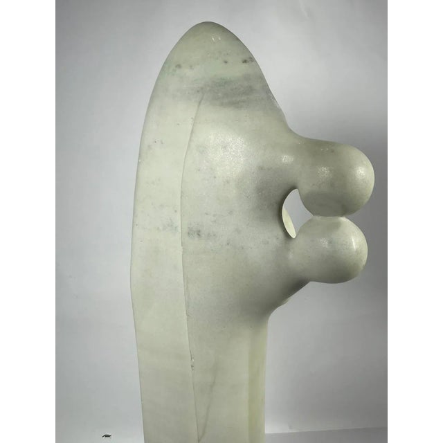 Stone 1980s "Angel Kiss" Life Size Granite Sculpture For Sale - Image 7 of 13