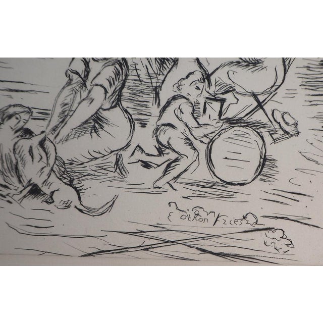 Othon Friesz, Luxembourg Garden: The Fountain of Marie of Medici, 1937, Engraving For Sale - Image 4 of 5