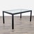 Modern Crate & Barrel Glass Top Parsons Dining Table For Sale - Image 3 of 5