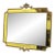 Italian Giltwood Wall Mirror With Canary‑Yellow Border, Rococo Style For Sale