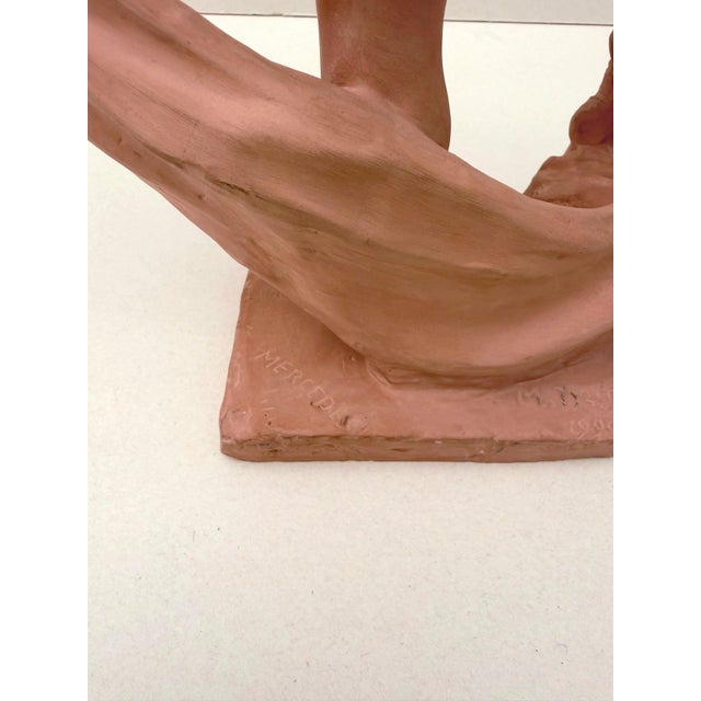 Mercedes Dassy Dancer Sculpture in Terracotta by Marc Dautry, France, 1990 For Sale - Image 9 of 10