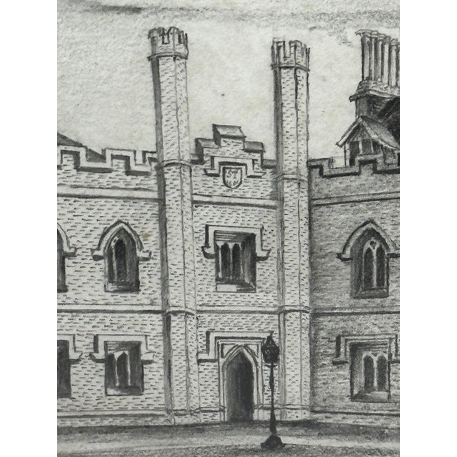 Georgian Pencil Drawing of Gisborne Court, Peterhouse Cambridge — British School in the Manner of Joseph Michael Gandy For Sale - Image 10 of 18
