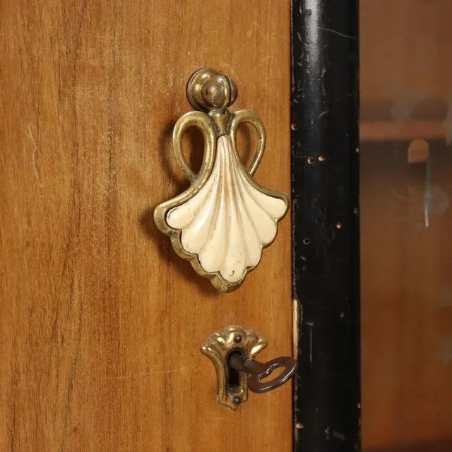 Wood Vintage Walnut Veneer Sideboard with Mirror, Italy, 1960s For Sale - Image 7 of 12
