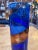 Vintage Italian Decorative Blue Vase 1980s For Sale In Los Angeles - Image 6 of 7