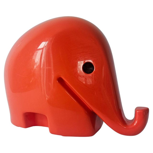 XMidcentury Money Box Elephant, Designed attributed to Luigi Colani, Drumbo, 1970s For Sale - Image 11 of 11