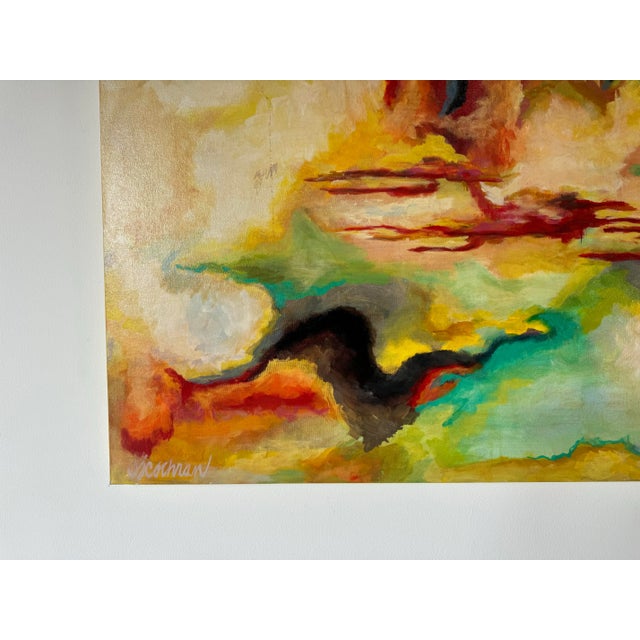 Modern Stephanie J. Lorbran " the Journay " Abstract Expressionist Acrylic on Canvas Painting For Sale - Image 9 of 12