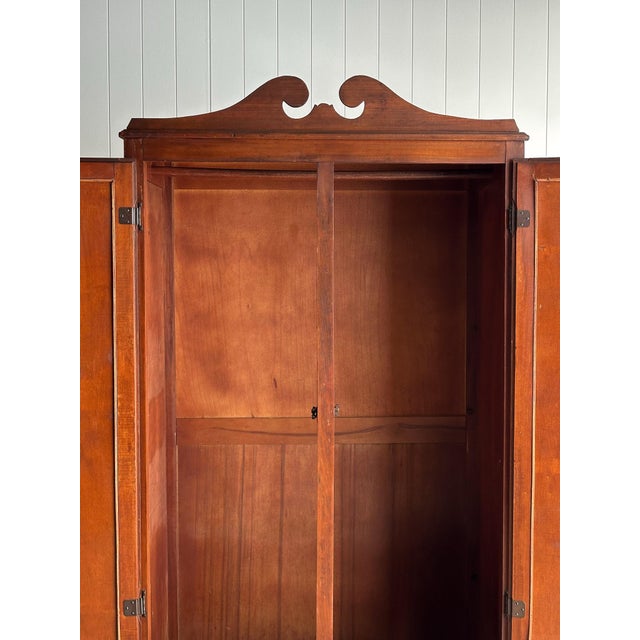 Antique Mahogany Cabinet With Mirrored Doors For Sale - Image 4 of 16