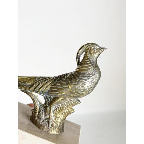 Rooster Bookends in Marble and Brass, France, 1970, Set of 2 For Sale - Image 6 of 12