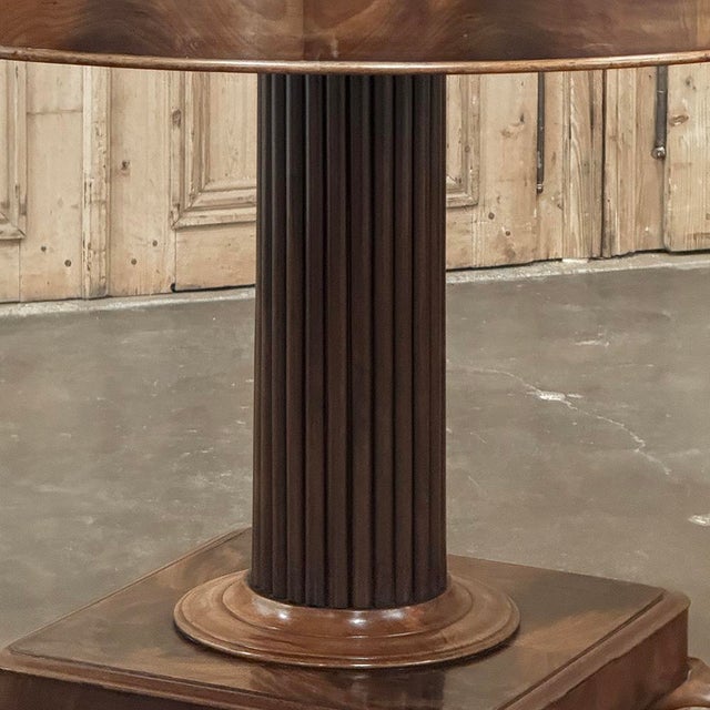 Antique French Charles X Period Mahogany Center Table For Sale - Image 11 of 17