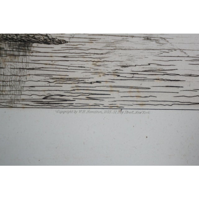 Late 19th Century Antique John Hill Millspaugh Signed Nautical Boat Ship Seascape Etching 29" For Sale - Image 11 of 11