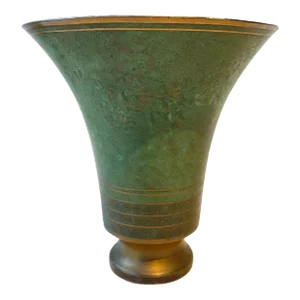 Carl Sorensen Patinated Bronze Vase Signed