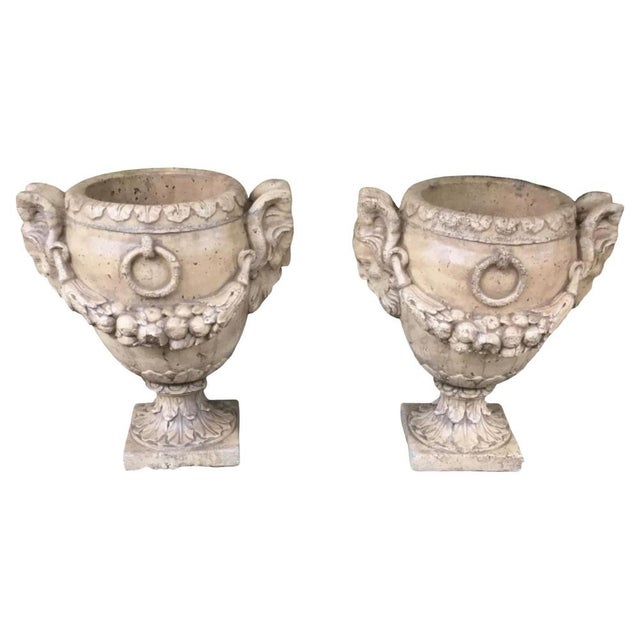Grand Garden Stone Vases, 1930s For Sale - Image 9 of 9
